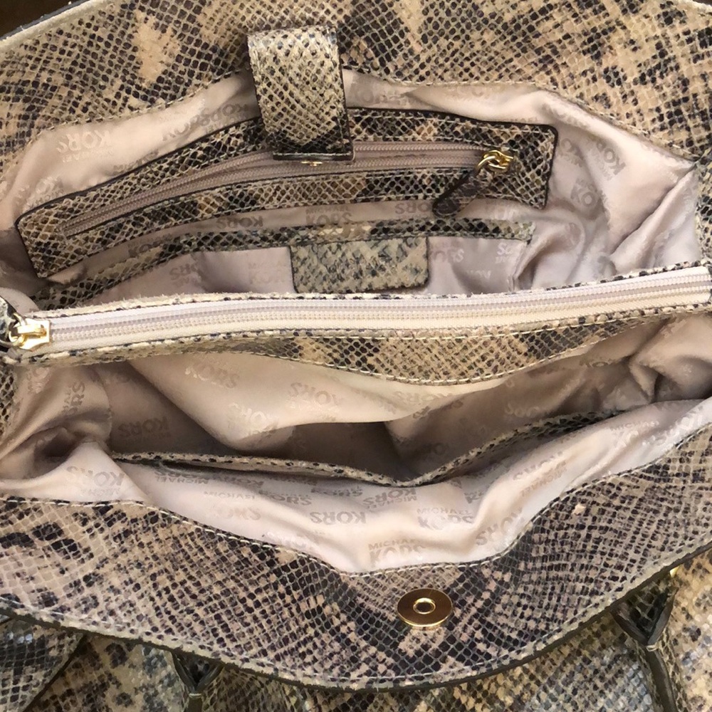 Michael Kors Python Embossed Leather Hamilton Bag - image 5